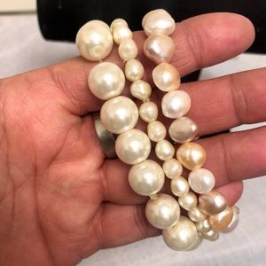 LOT‼️of 3 Pearl Bracelets. Two Freshwater,  1 Faux